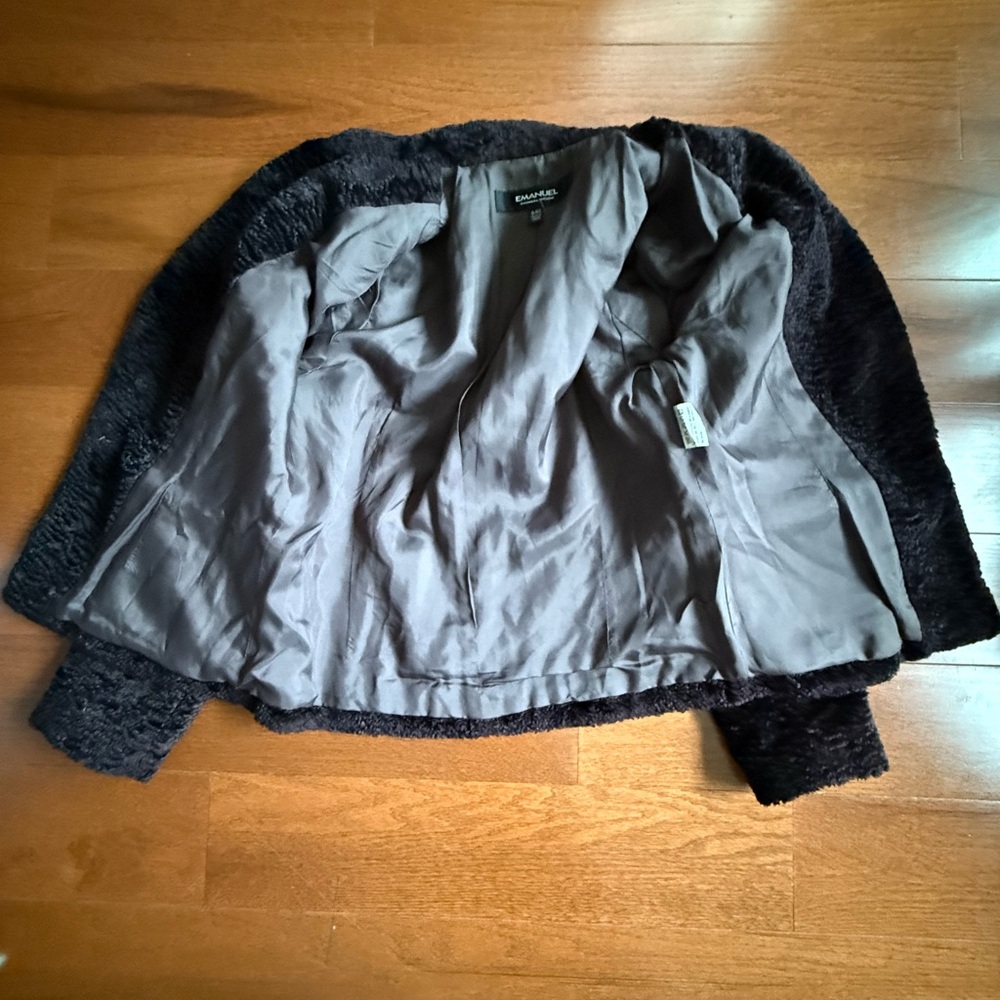 Ungaro eggplant purple teddy bear jacket short blazer/jacket  size 8/42 - Picture 9 of 10
